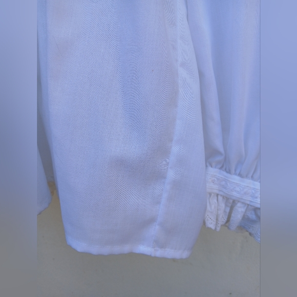Medieval Peasant Ruffle White shoulder Top Size Small /medium Roleplay - Picture 4 of 6